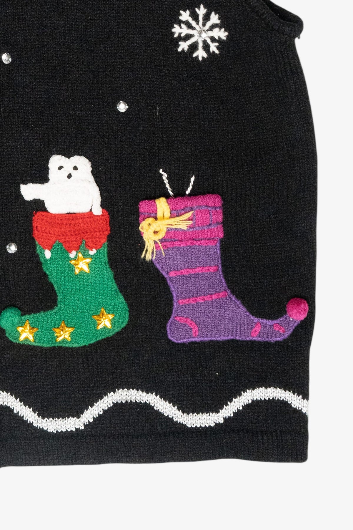 Stockings Vintage Ugly Christmas Sweater Vest (2000s)