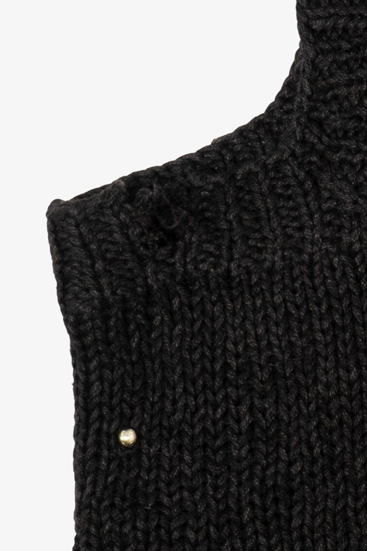 Vintage Black Marisa Christina Wreaths Ugly Christmas Vest (1990s)