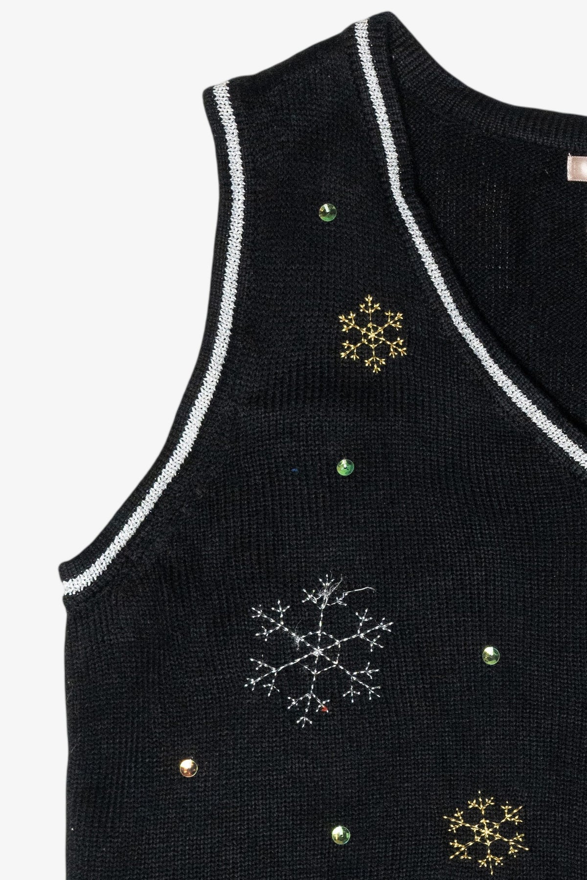 Whimsical Reindeer Vintage Ugly Christmas Sweater Vest (2000s)