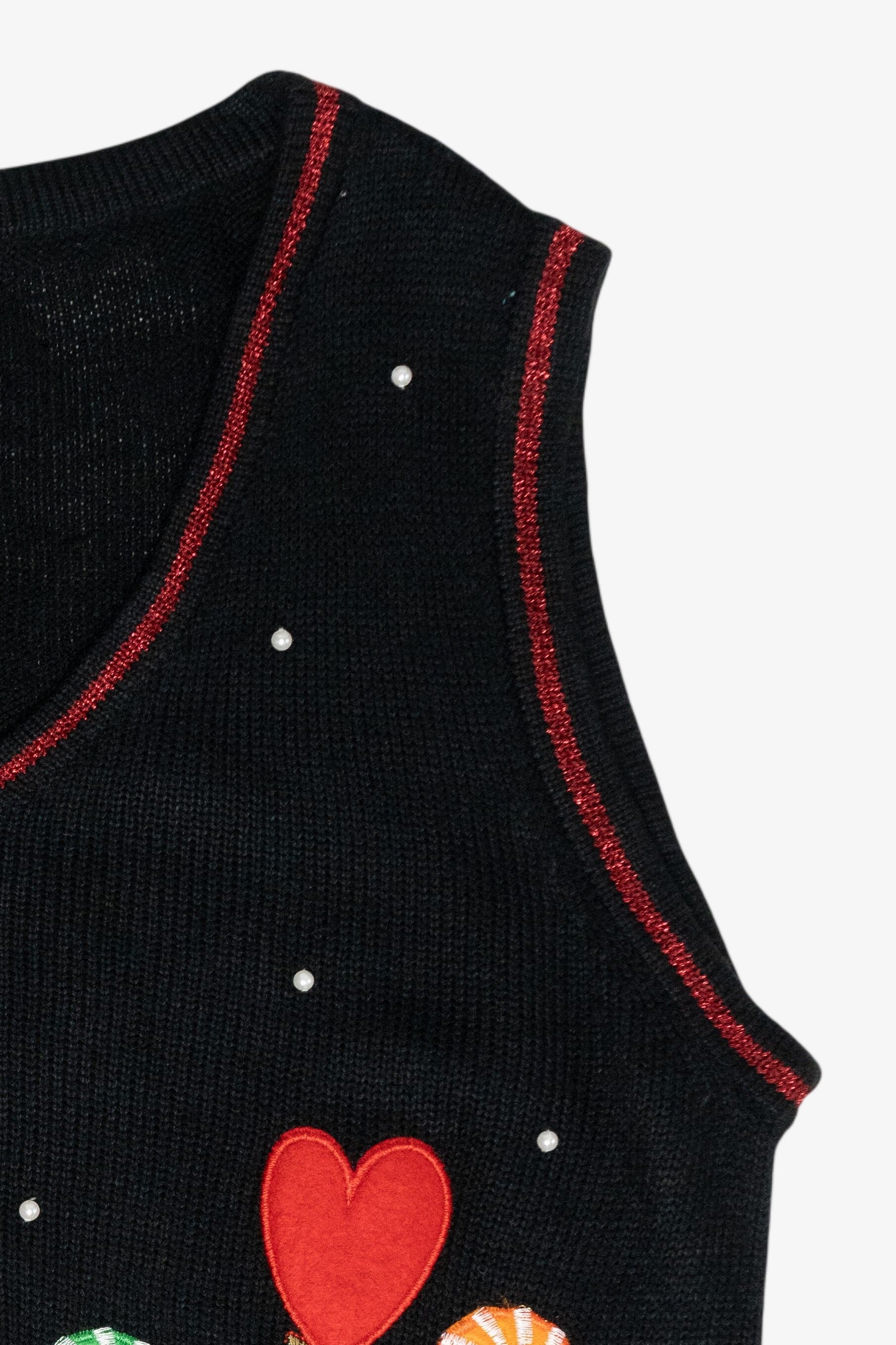 Gingerbread House Vintage Ugly Christmas Sweater Vest (2000s)