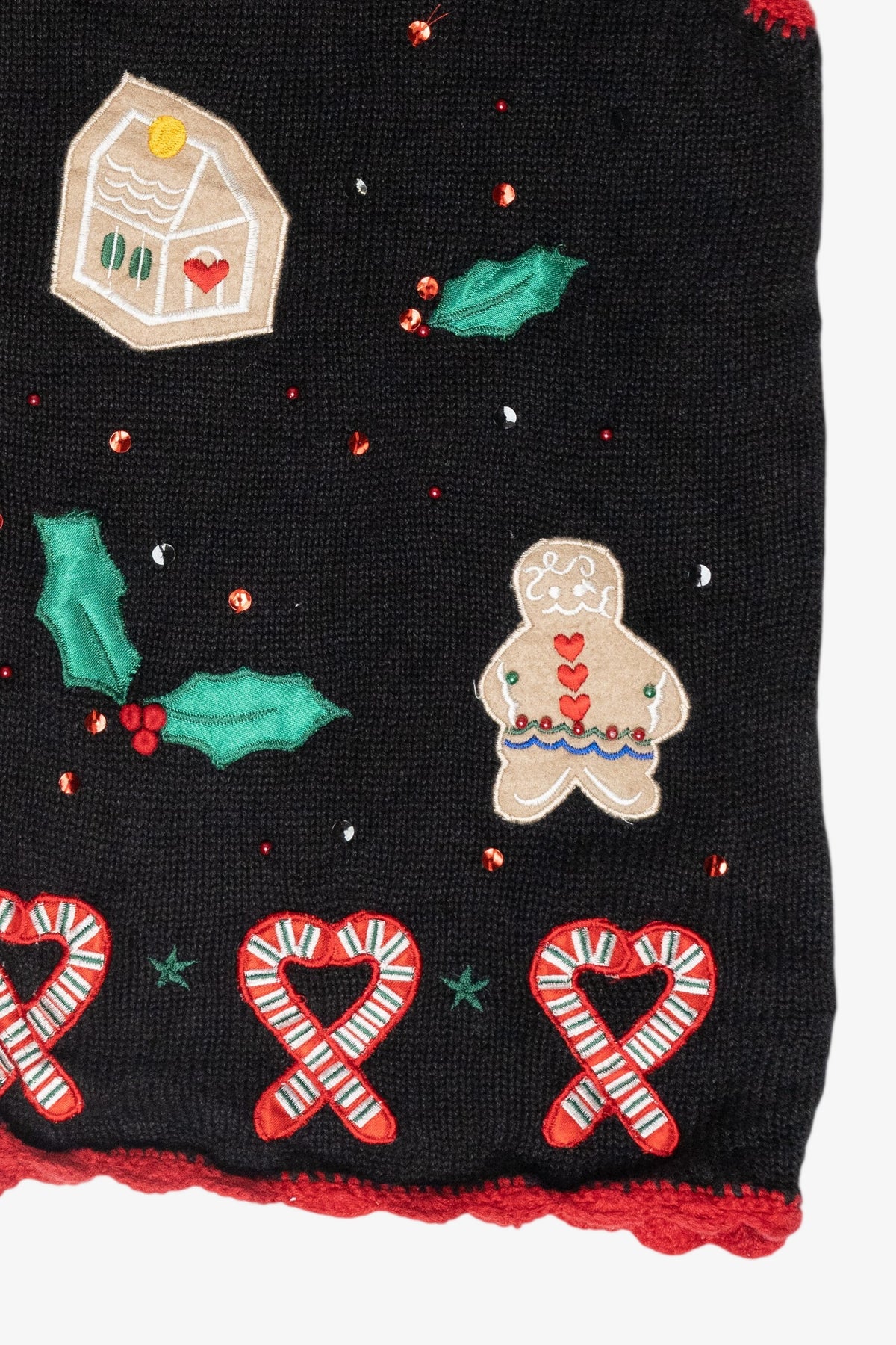 Gingerbread Cookies Vintage Ugly Christmas Sweater Vest (1990s)