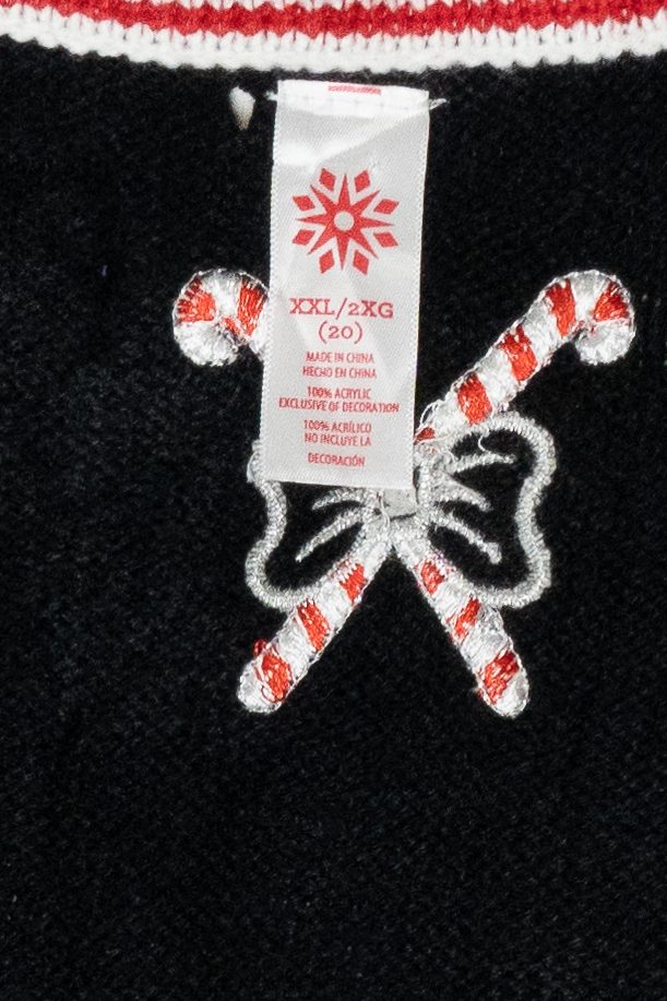 Candy Cane Stripe Snowmen Vintage Ugly Christmas Sweater Vest (2000s)