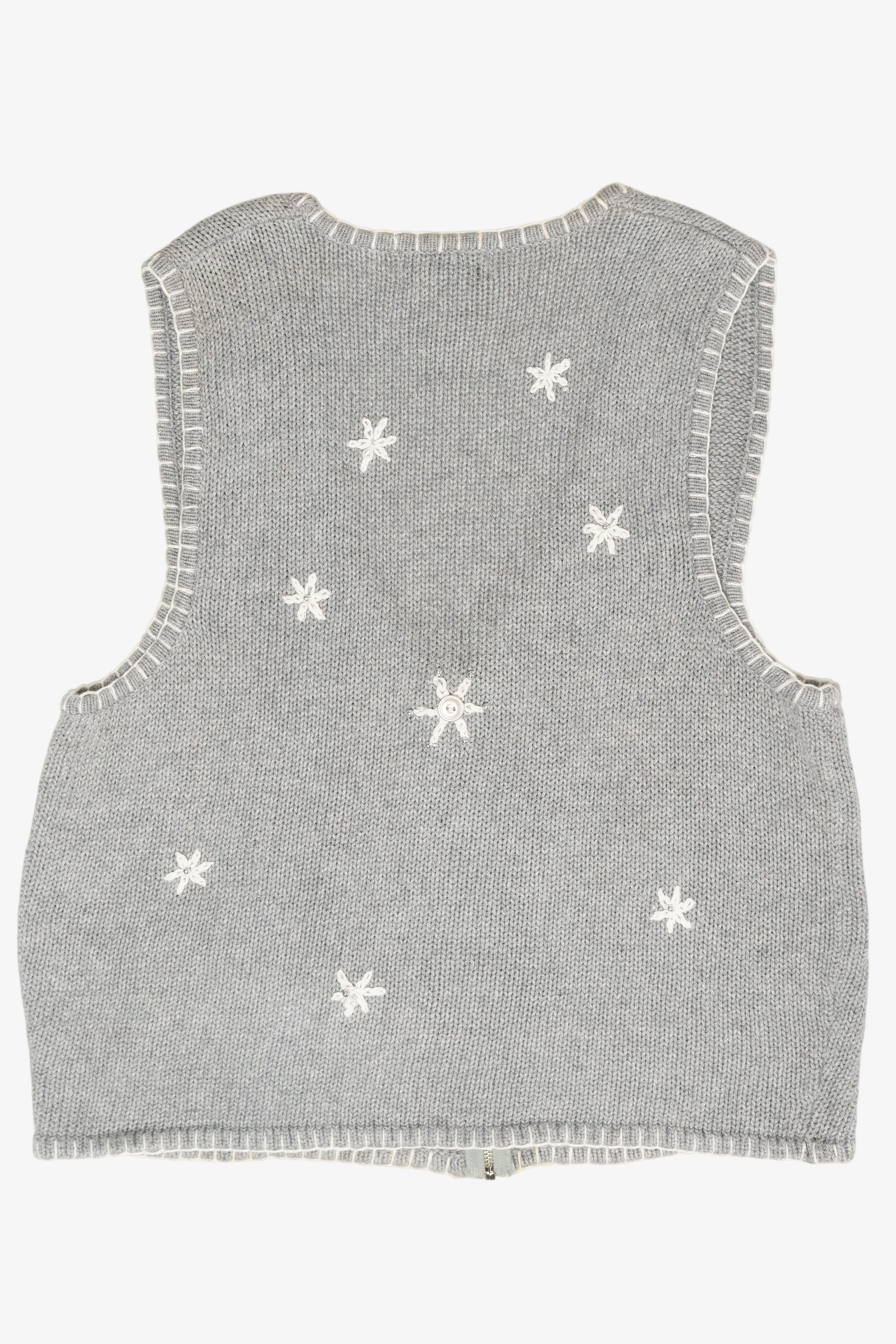 Cozy Snowmen Vintage Ugly Christmas Sweater Vest (1990s)
