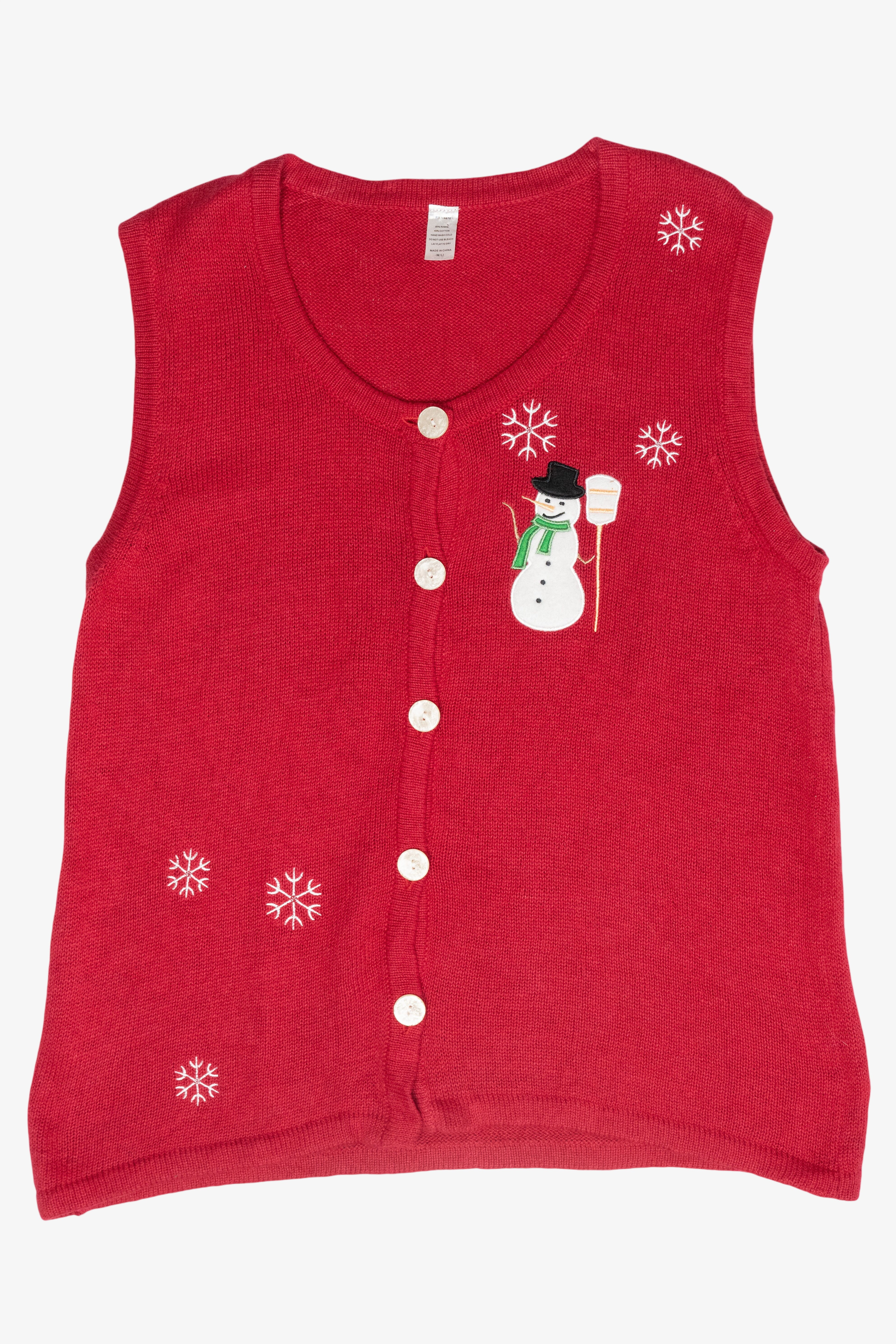 Snowmen Vintage Ugly Christmas Sweater Vest (2000s)