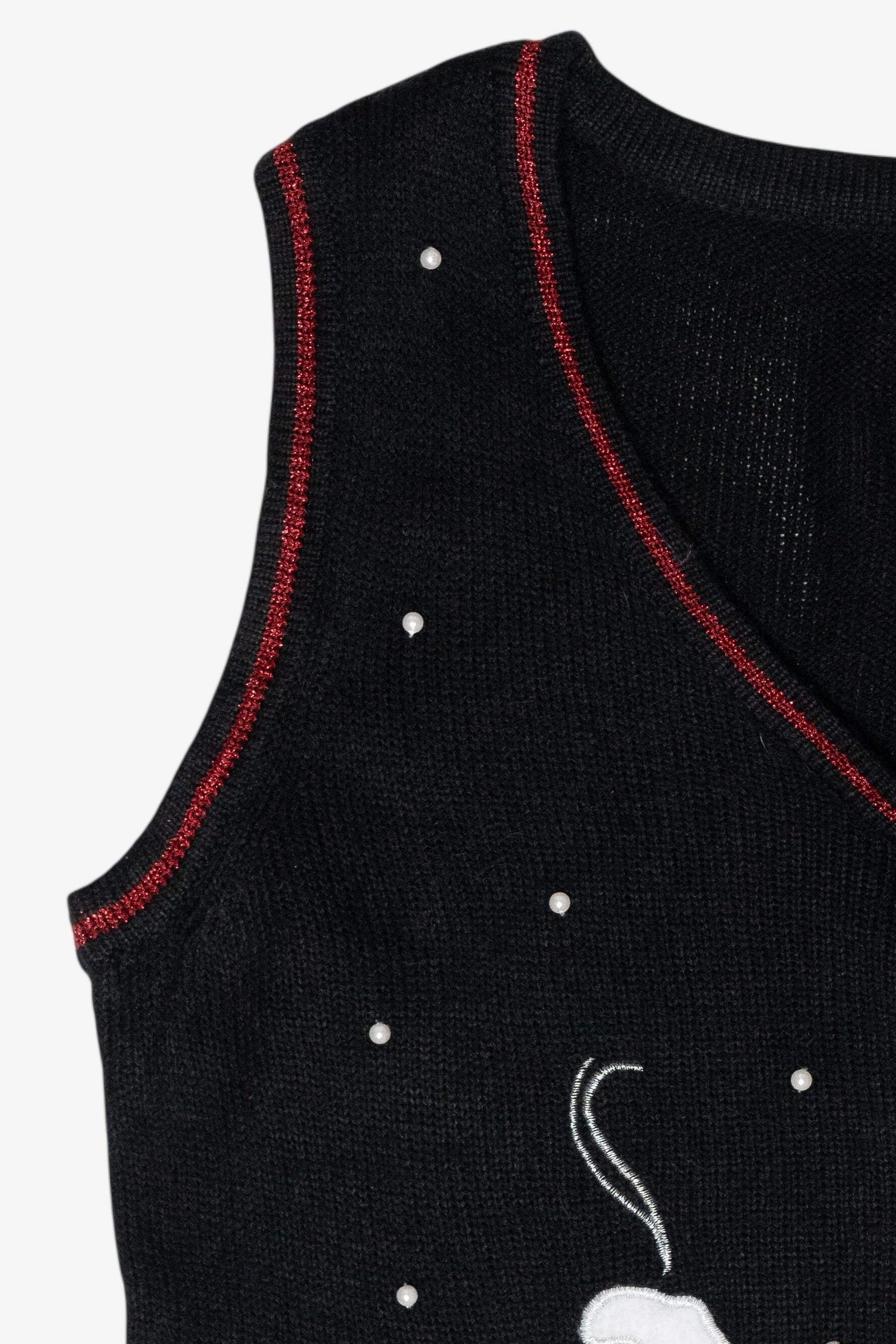 Gingerbread House Vintage Ugly Christmas Sweater Vest (2000s)