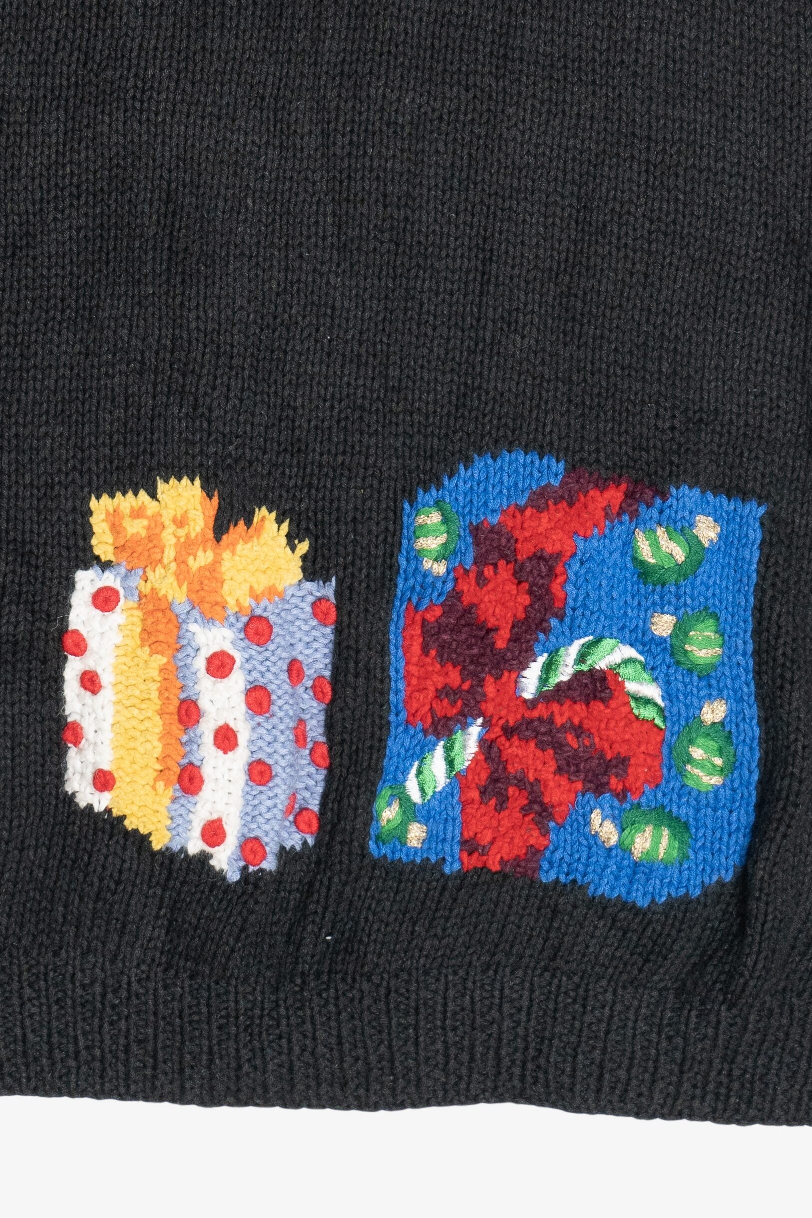 Vintage Hand Knit Presents Ugly Christmas Vest (1980s)