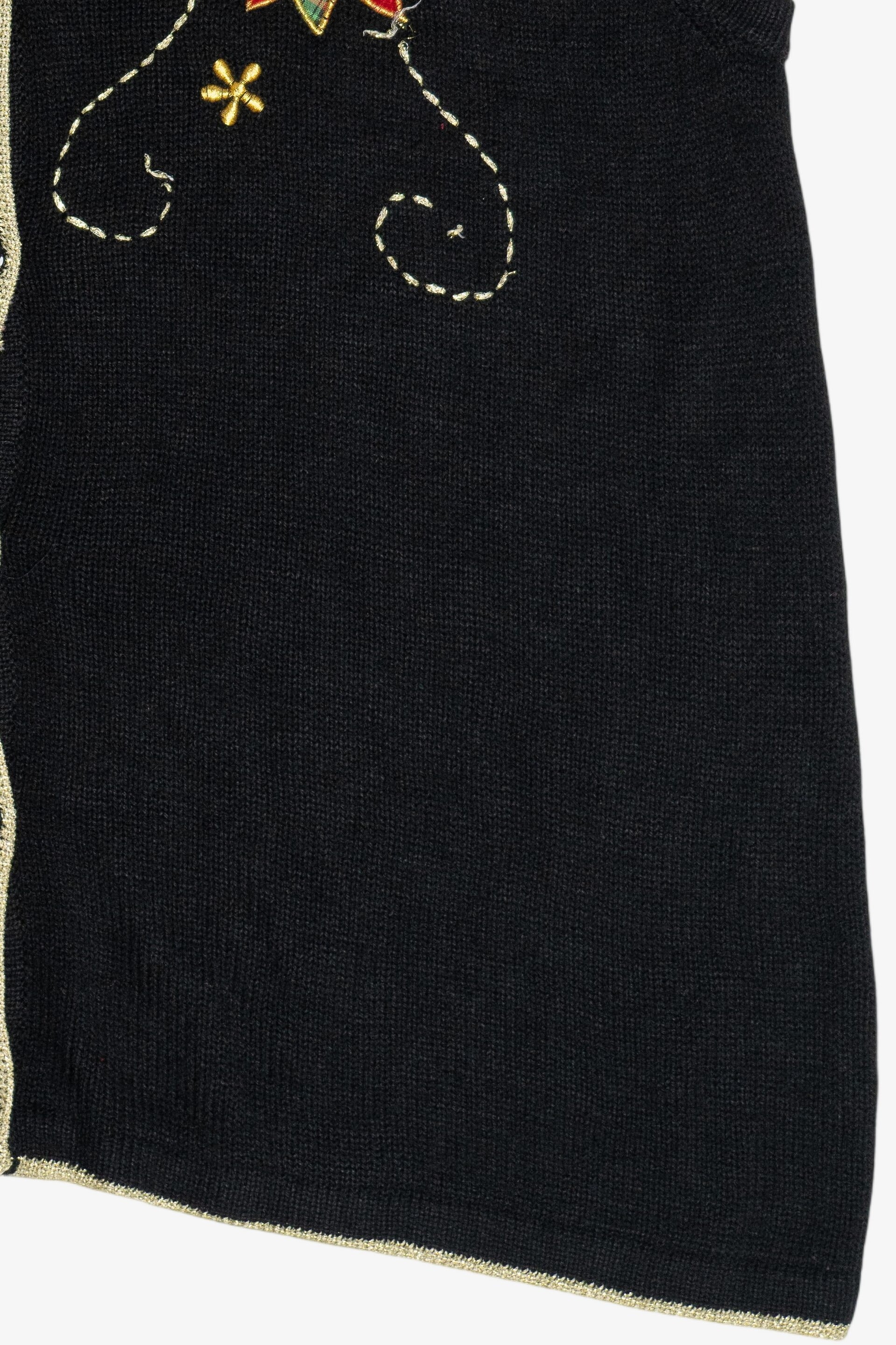 Vintage Poinsettia Ugly Christmas Vest (2000s)