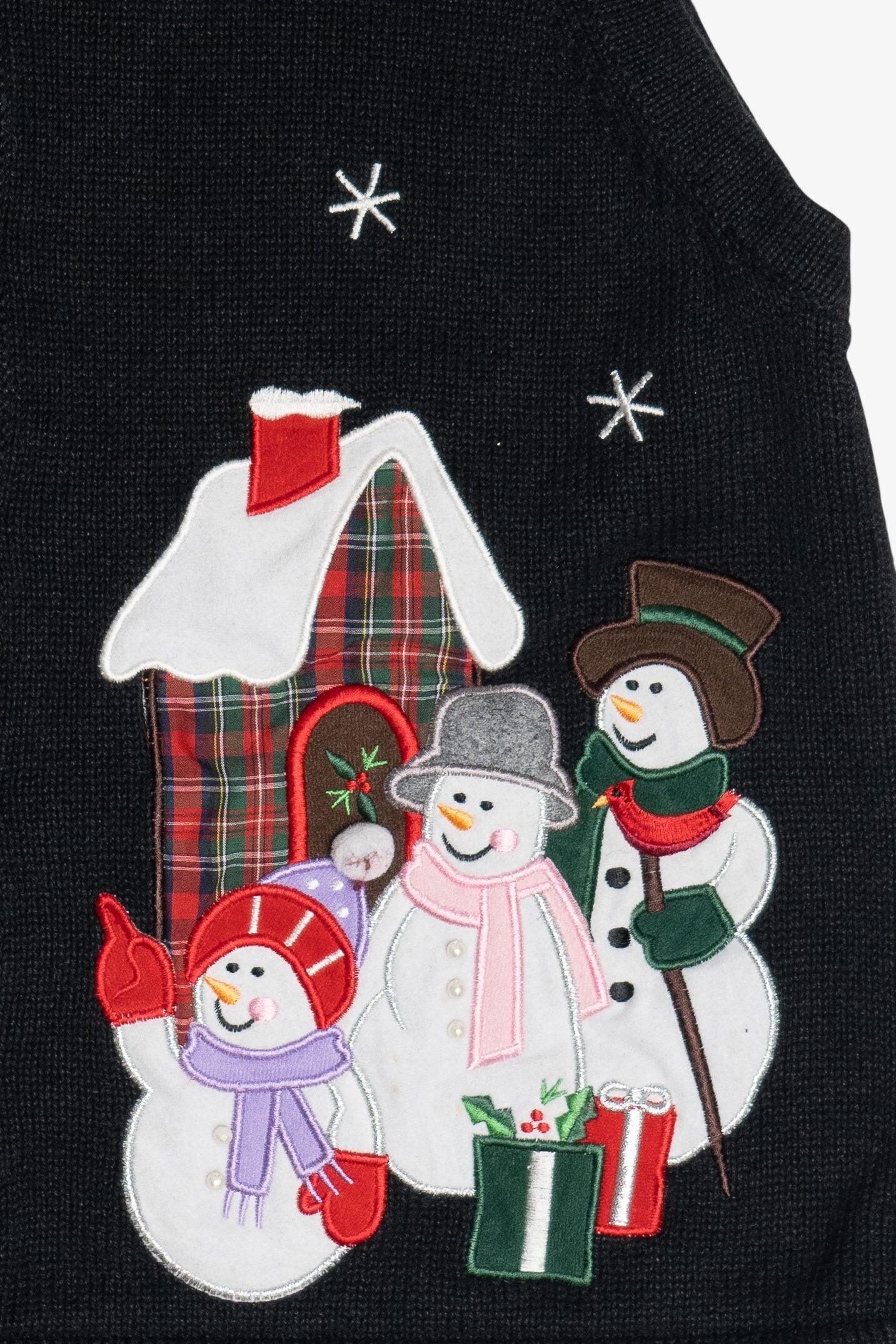 Vintage Bechamel Snowmen Ugly Christmas Vest (1990s)