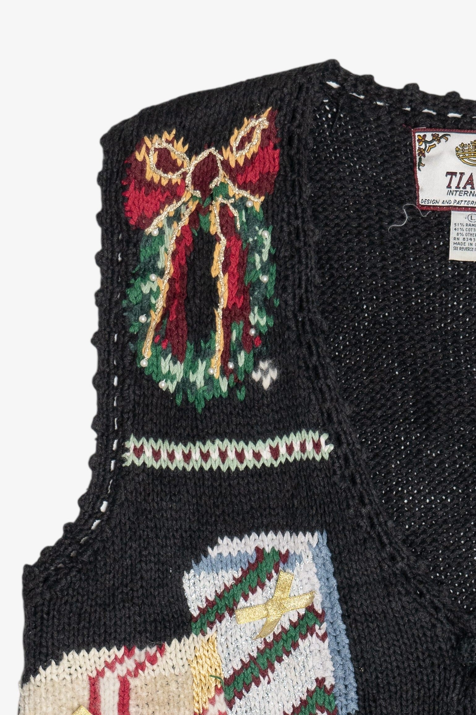 Vintage Tiara International Ugly Christmas Vest (1990s)