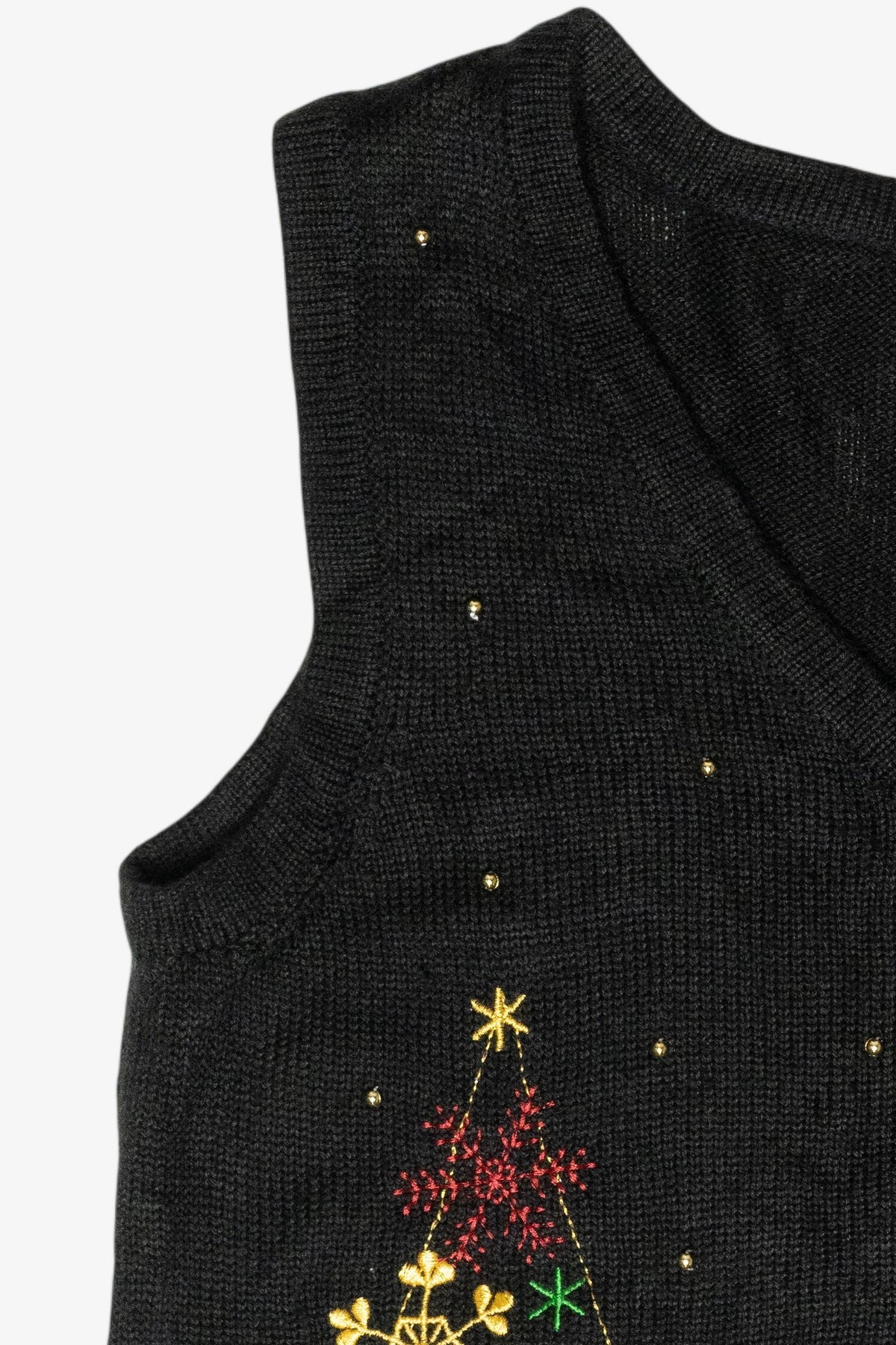 Glitzy Reindeer Vintage Ugly Christmas Sweater Vest (2000s)