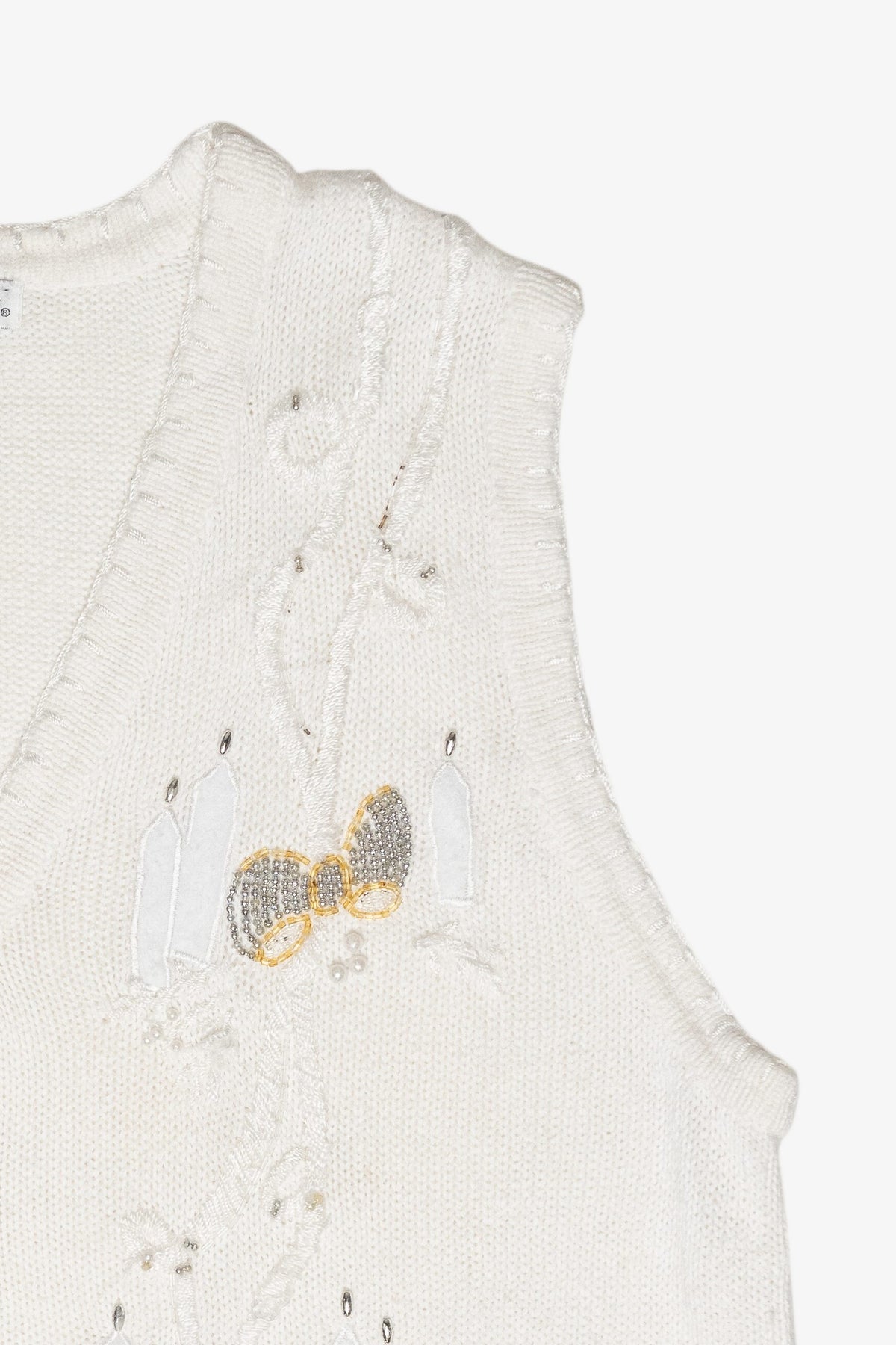 Candles Vintage Ugly Christmas Sweater Vest (2000s)
