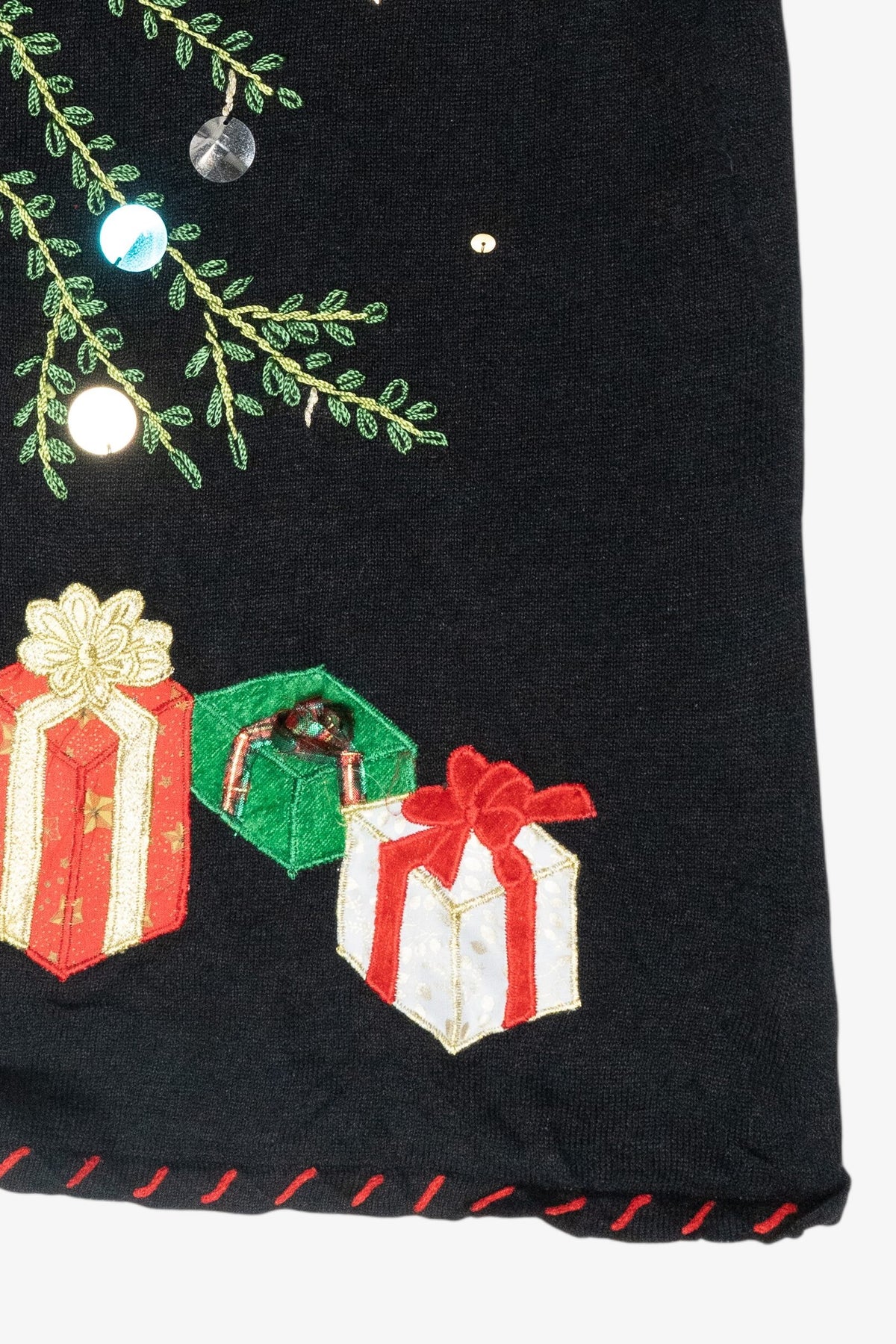 Sequin Tree Vintage Ugly Christmas Sweater Vest (2000s)