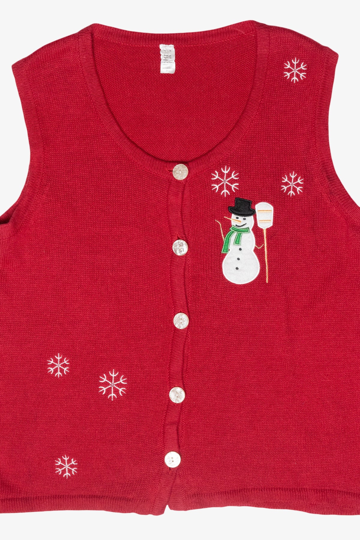 Snowman Vintage Ugly Christmas Sweater Vest (2000s)