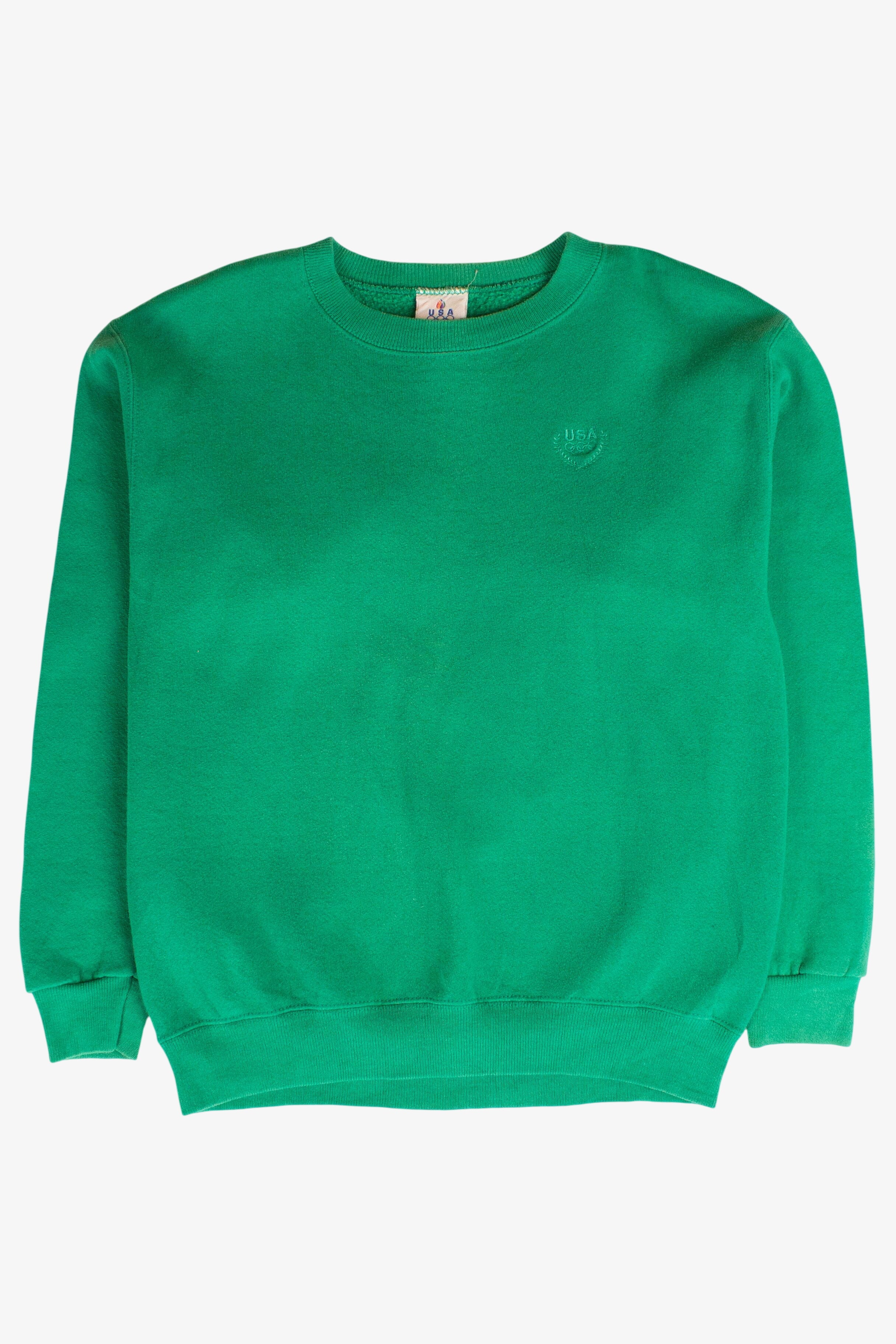 Vintage Green Embroidered USA Olympic Sweatshirt (1990s)