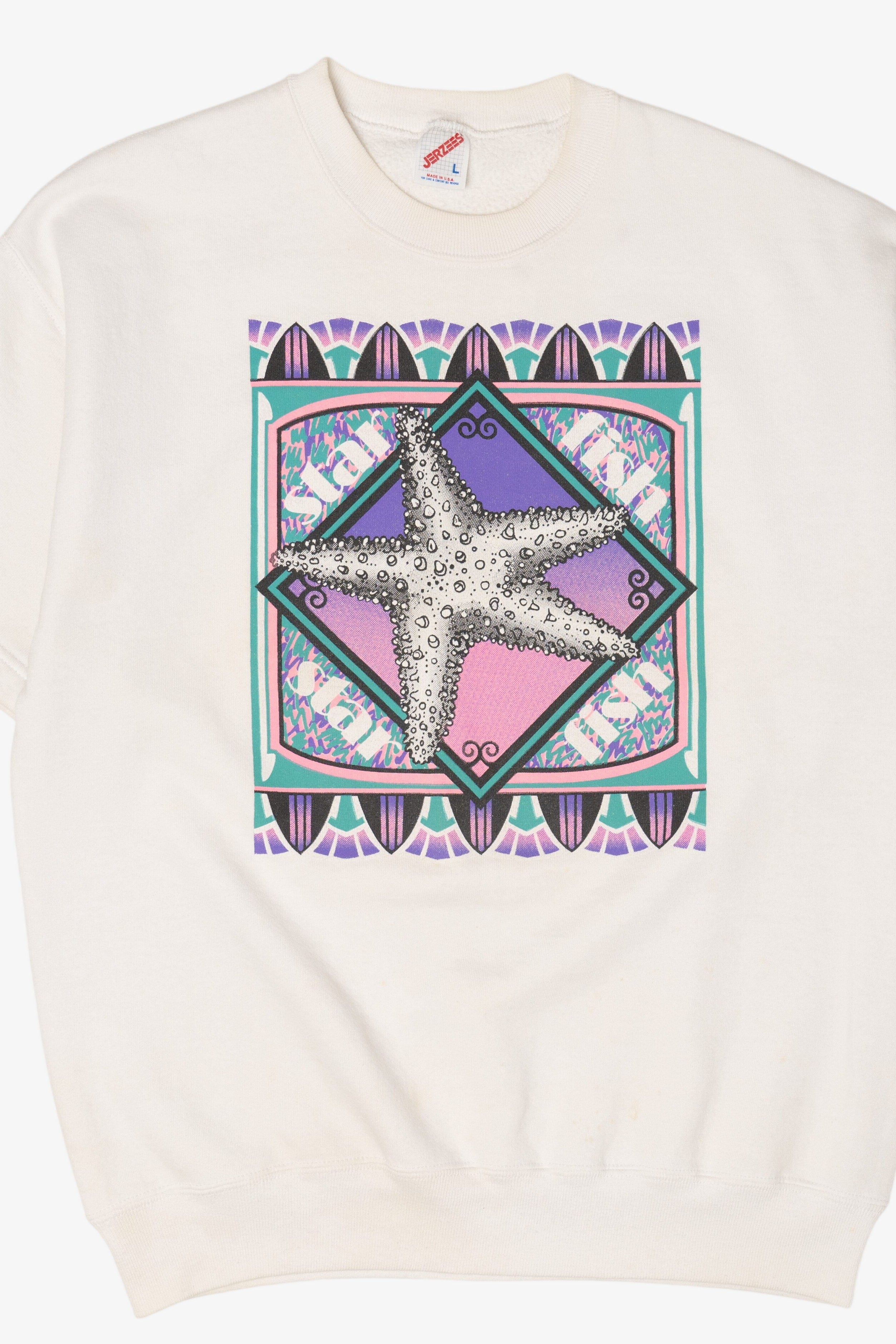 Vintage Star Fish Short Sleeve Sweatshirt (1990s)