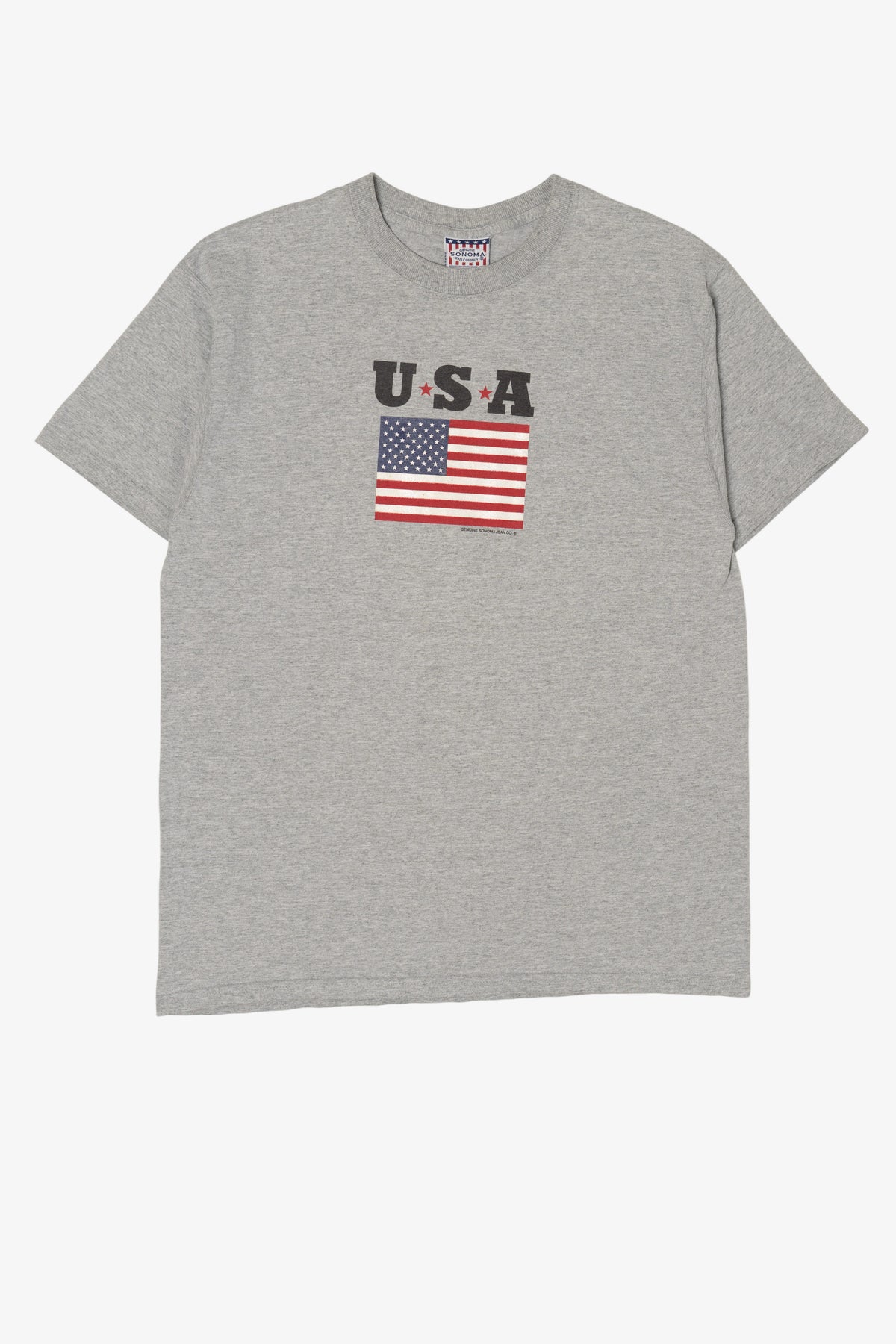 Vintage Gray USA American Flag Sonoma T-Shirt (2000s)