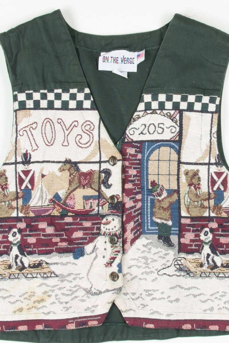 Winter Scene Woven Vest