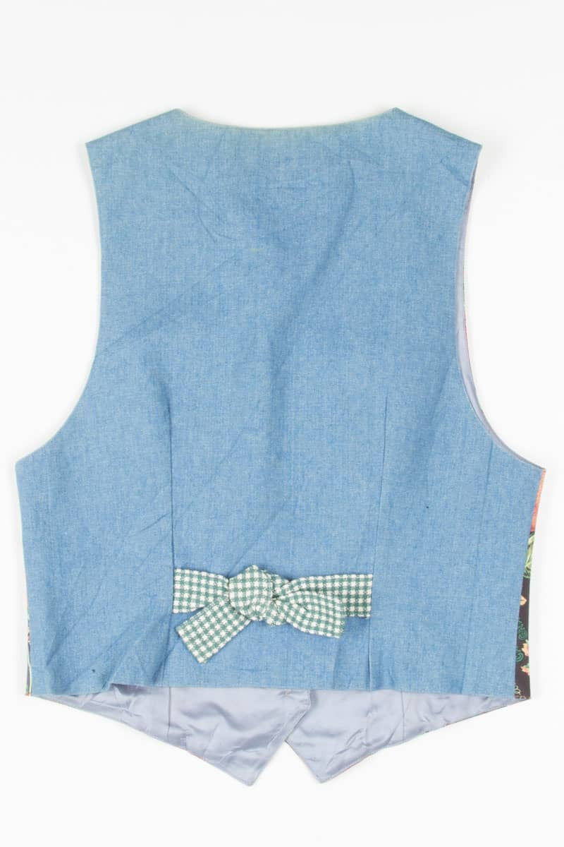 Picnic Basket Print Suit Vest