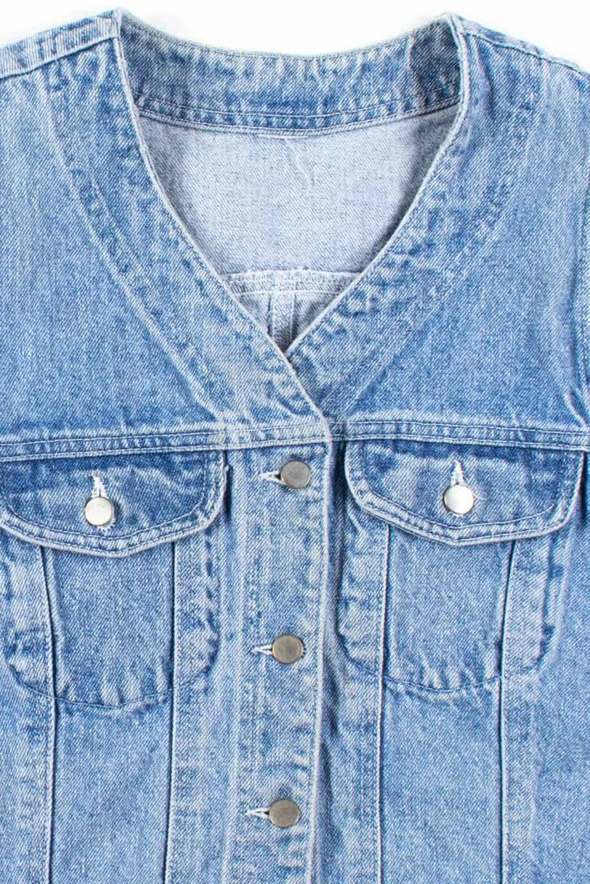 Acid Washed Denim Vest