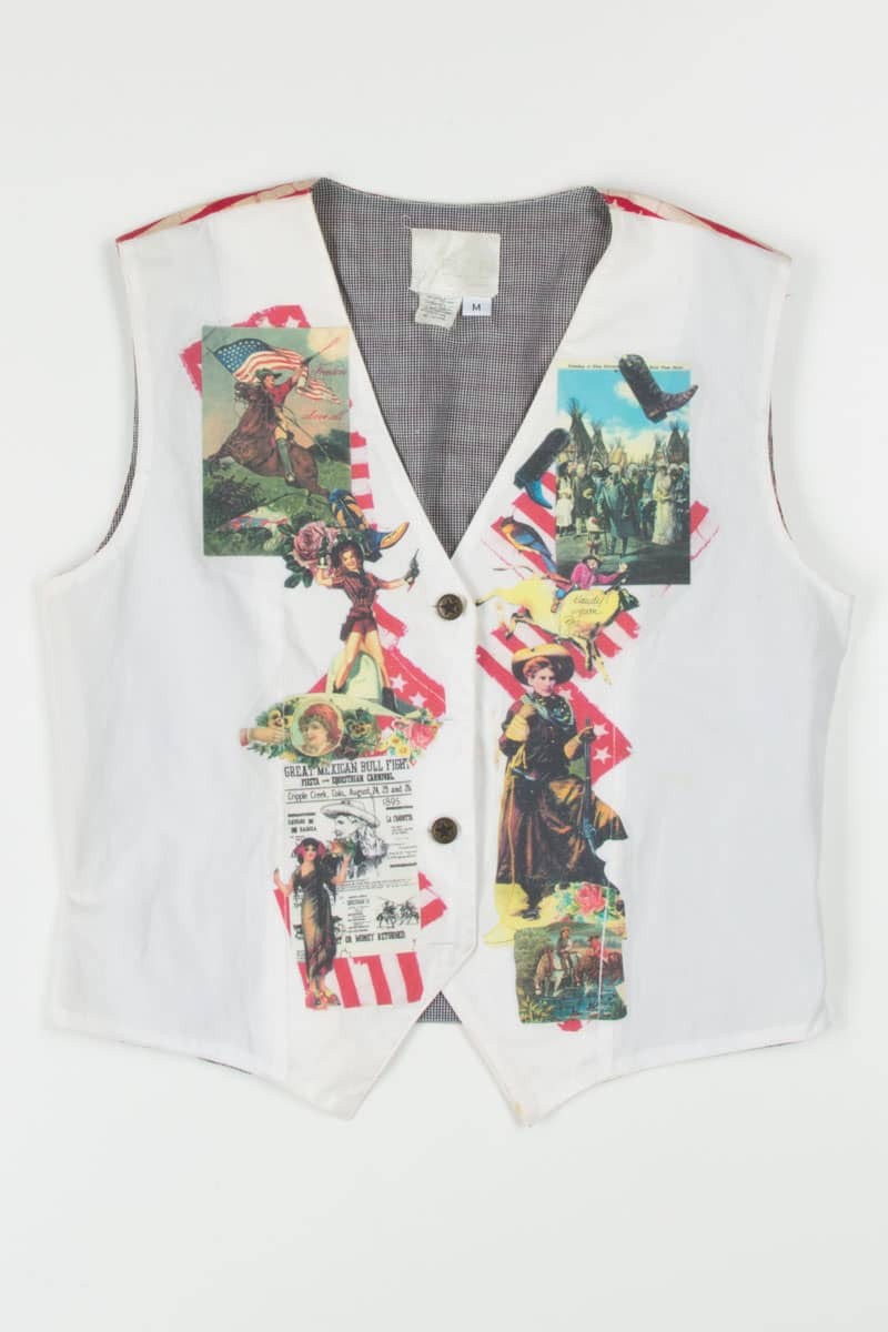 Iron-On Cowgirl USA Vest