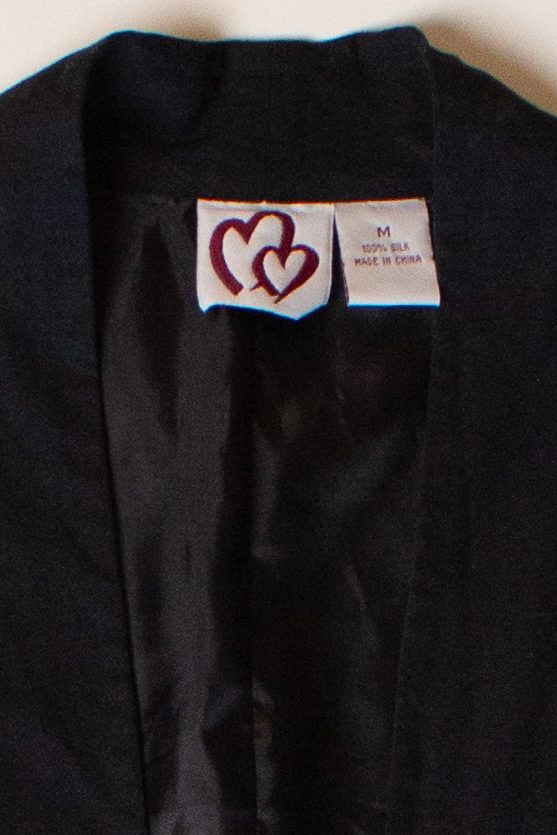Vintage Black Silk Vest (2000s)