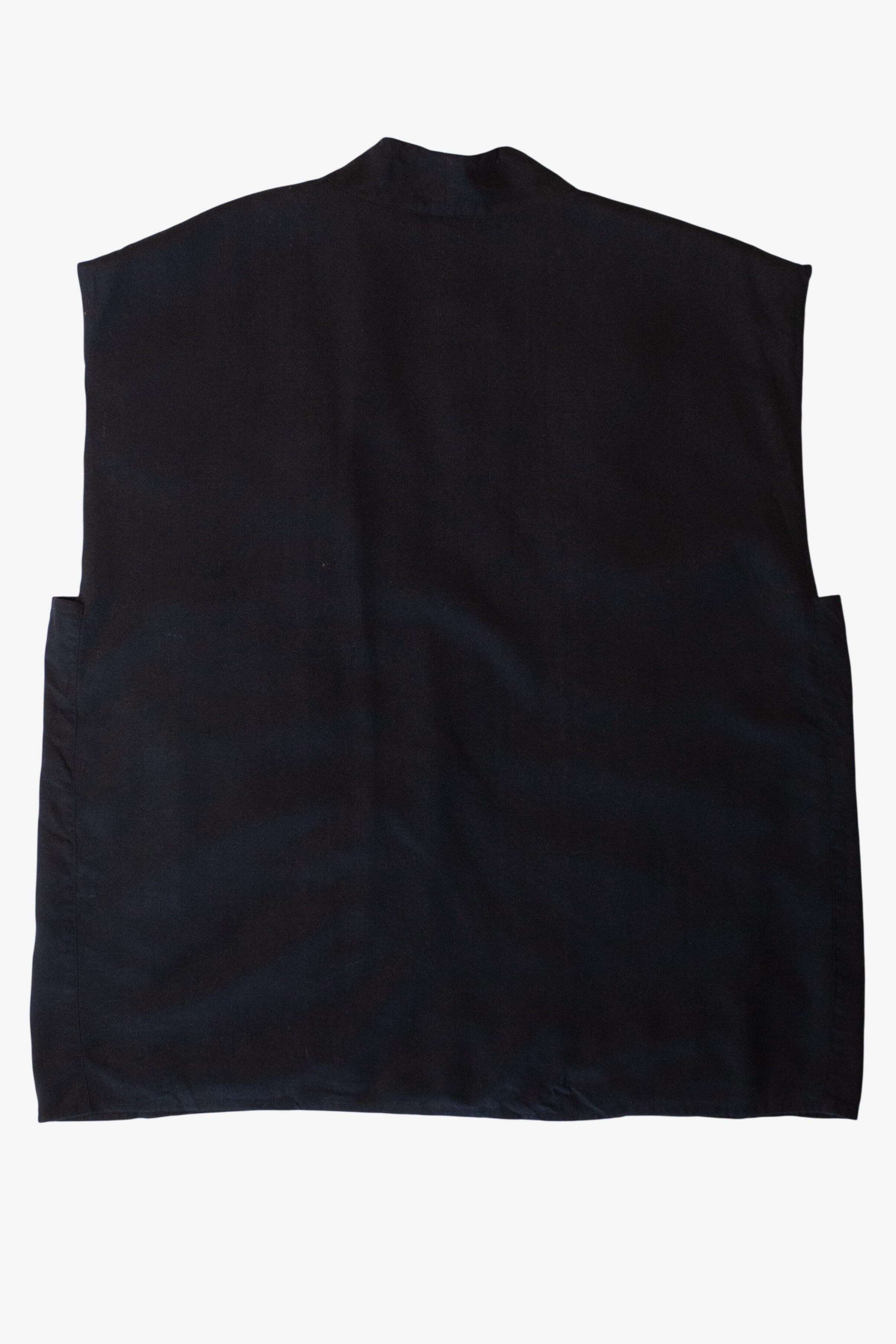 Vintage Black Silk Vest (2000s)