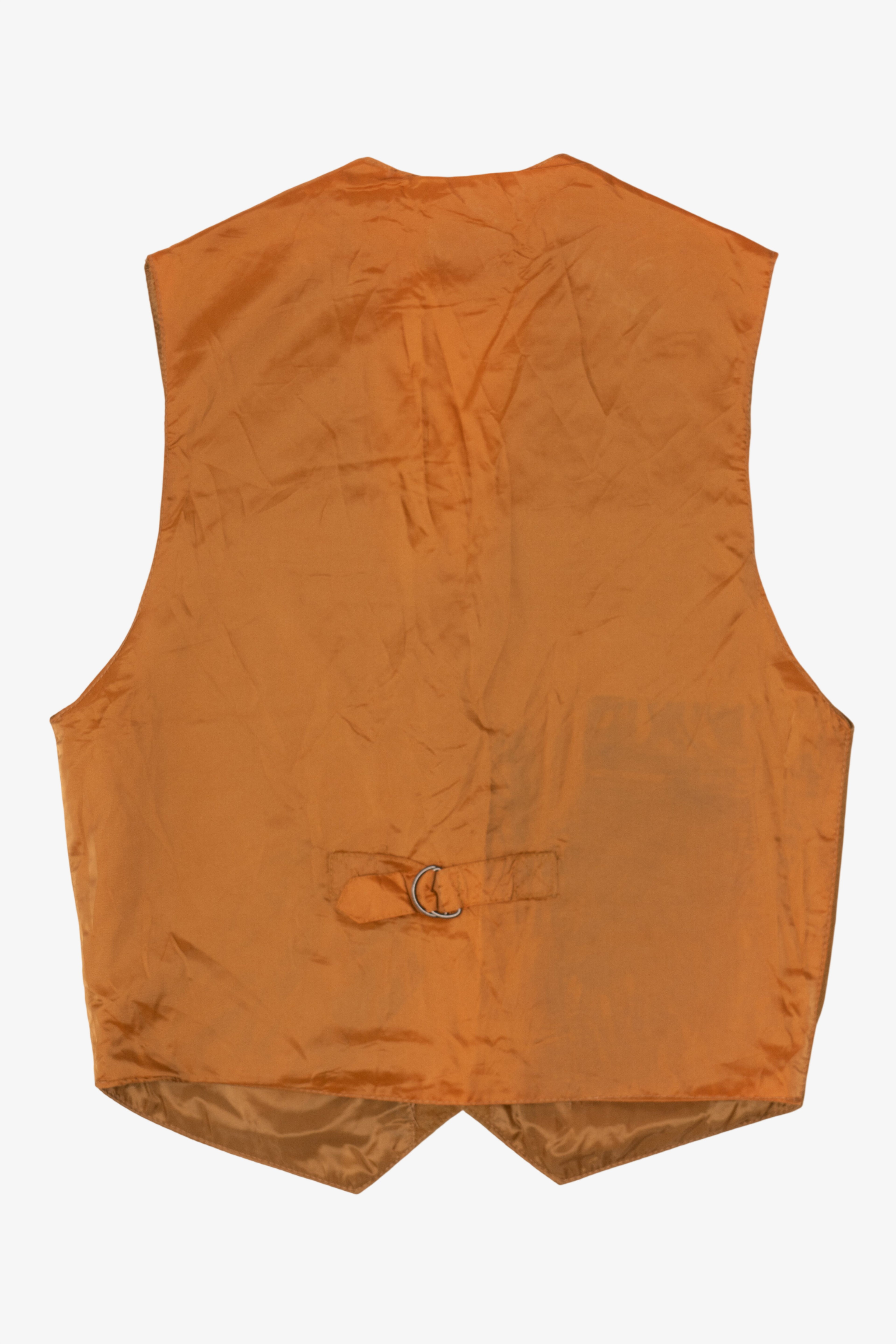 Vintage Tan Europe Craft Suede Leather Vest (1990s)