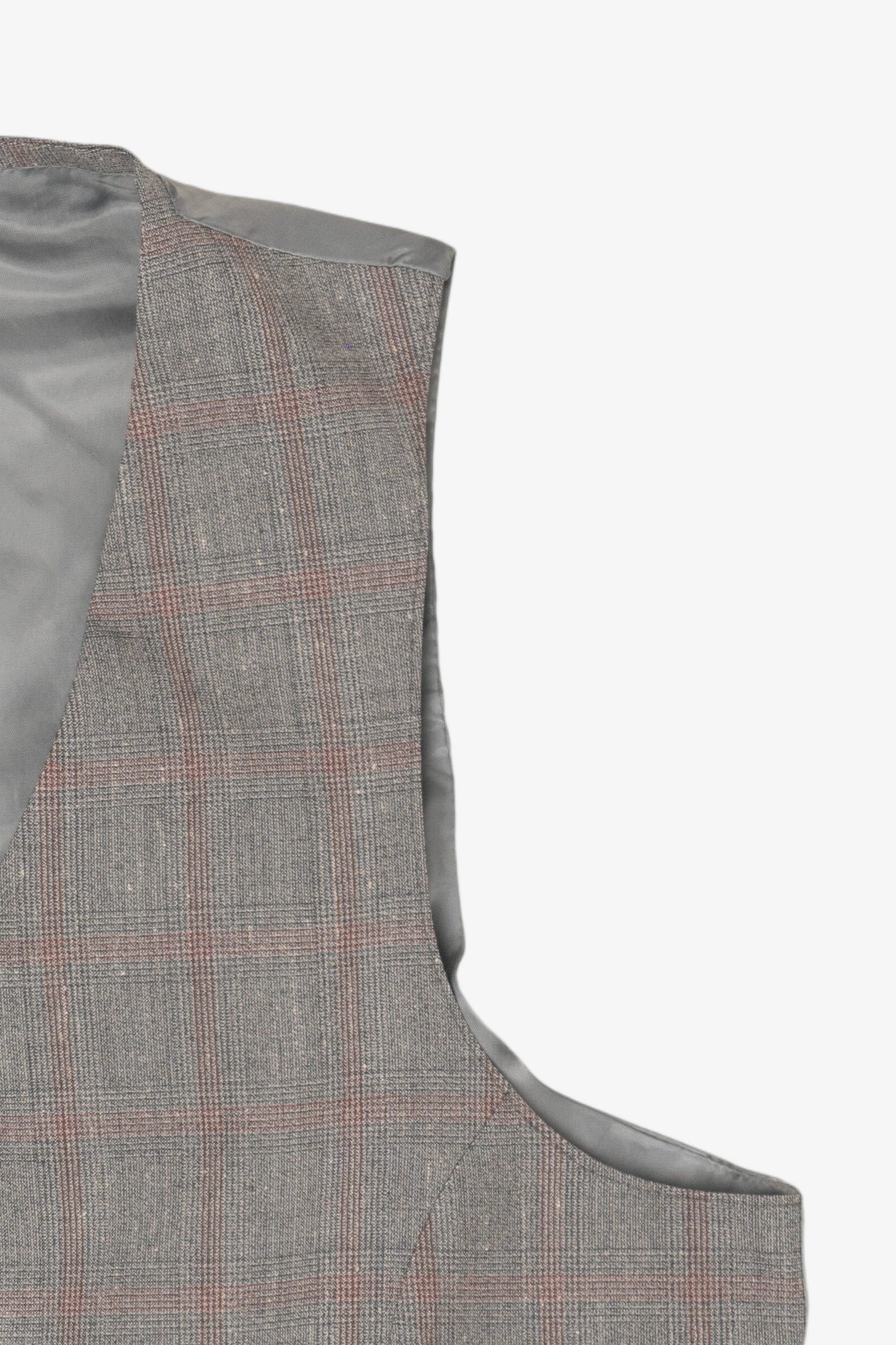 Vintage Gray Checkered Vest (1970s)