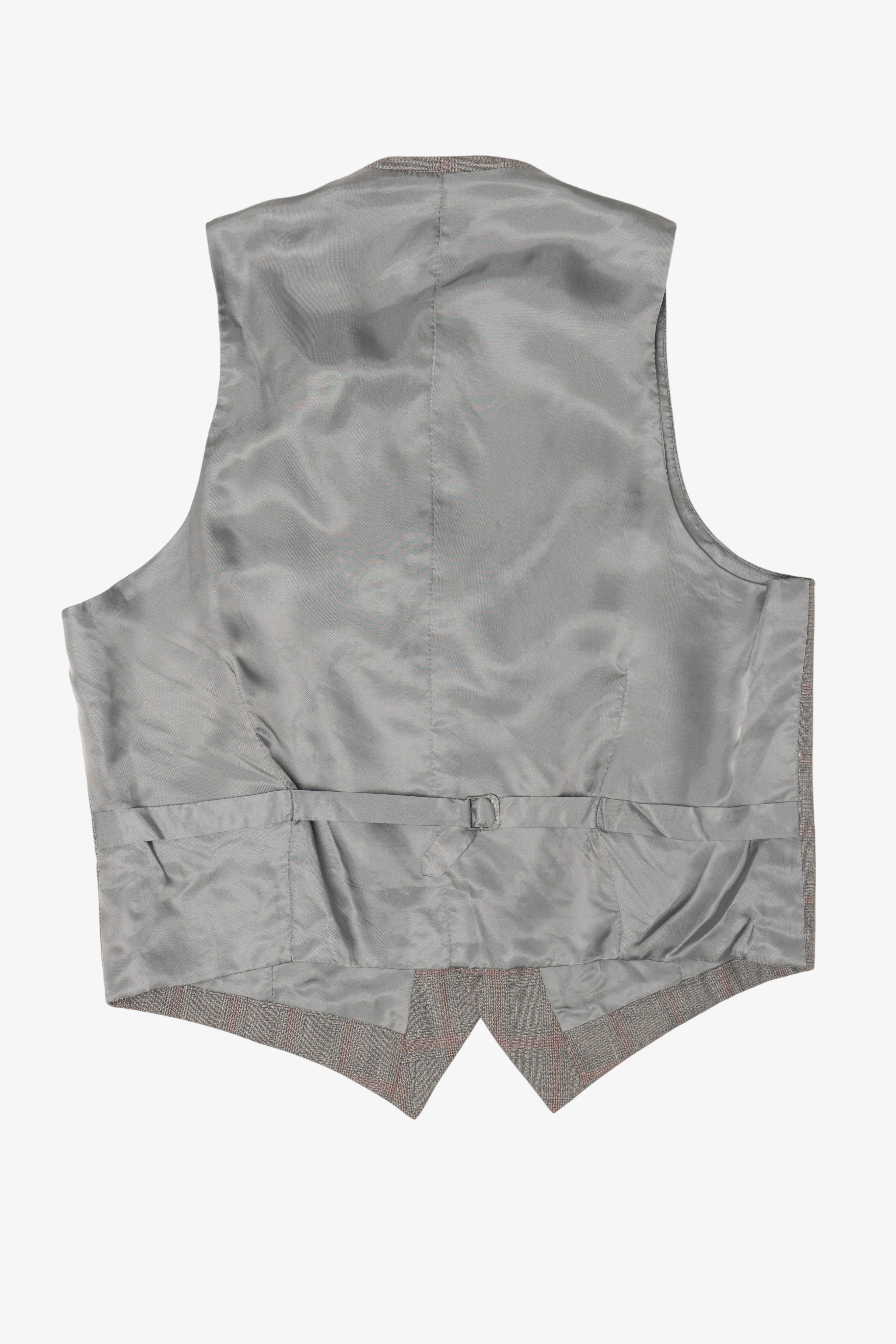 Vintage Gray Checkered Vest (1970s)