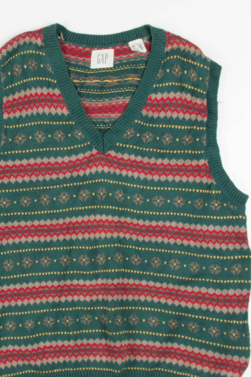 Green Knit Sweater Vest 204