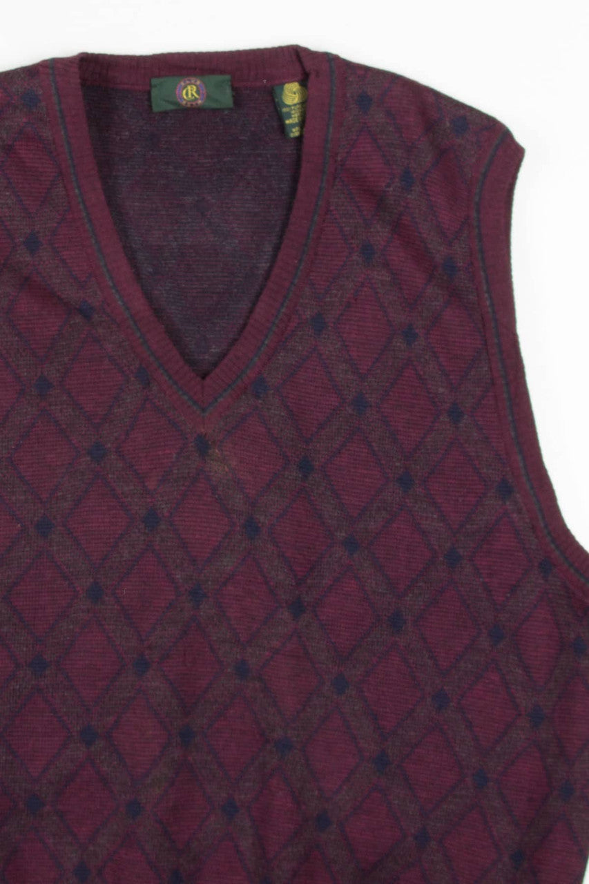 Burgundy Italian Sweater Vest 248