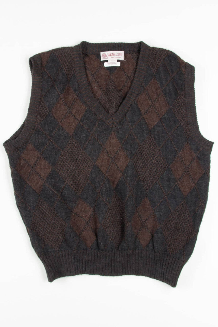 Vintage Argyle Sweater Vest 267