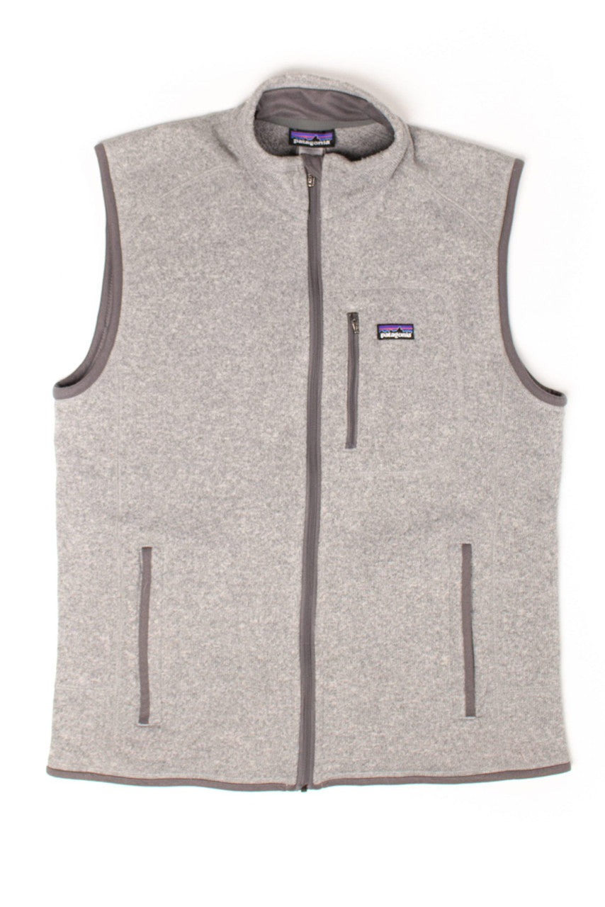 Gray Zip Patagonia Sweater Vest
