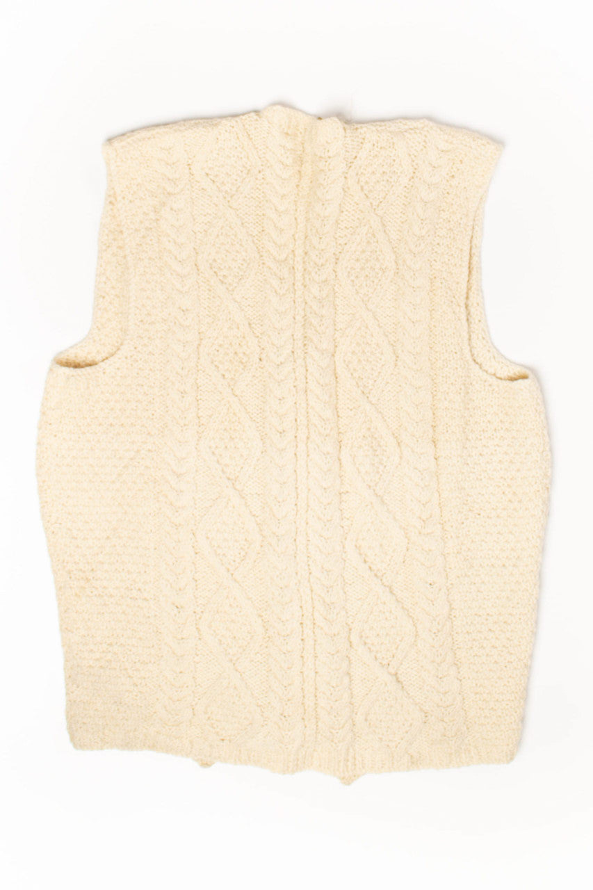Vintage Irish Fisherman Button Up Sweater Vest