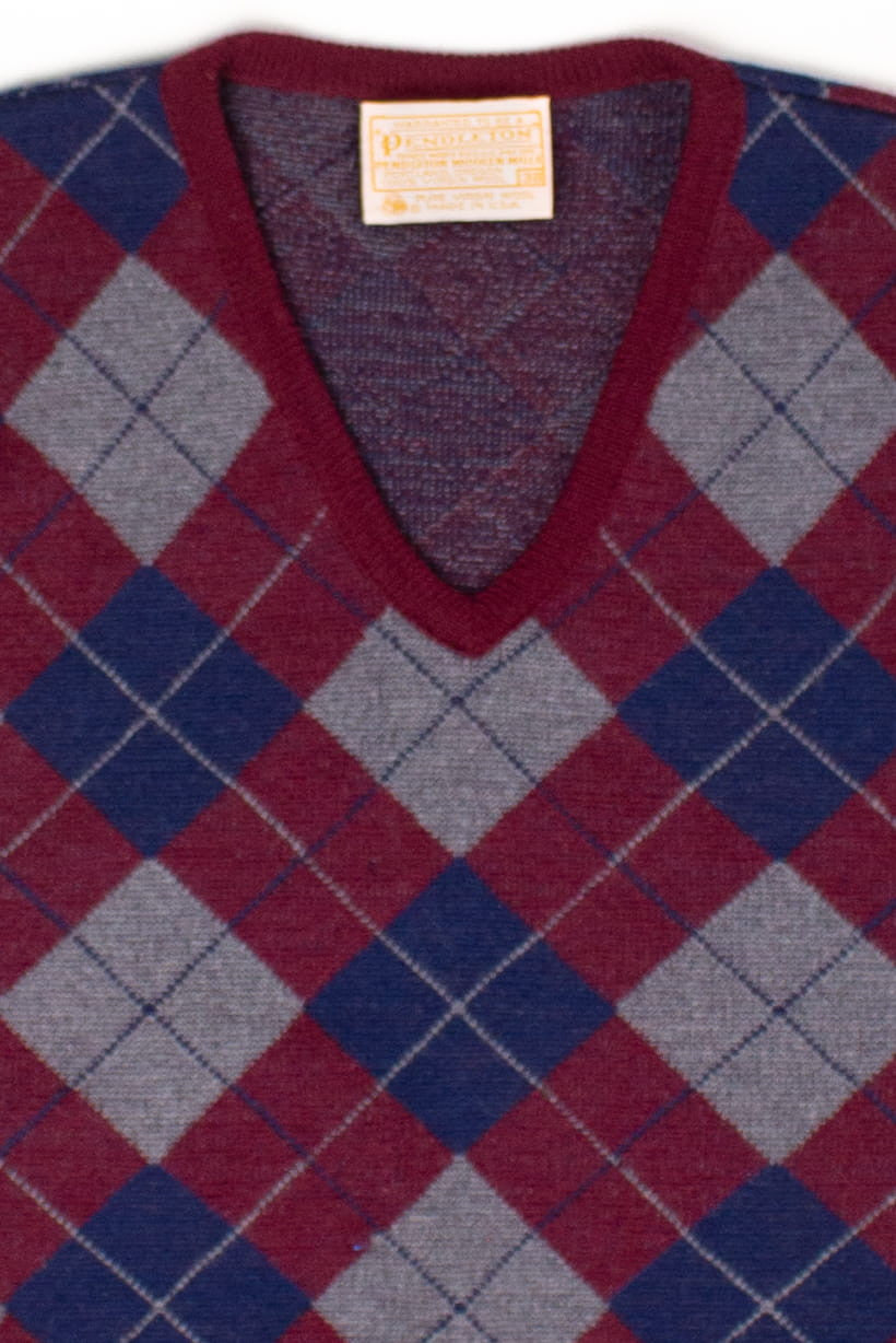 Vintage Pendleton Argyle Sweater Vest