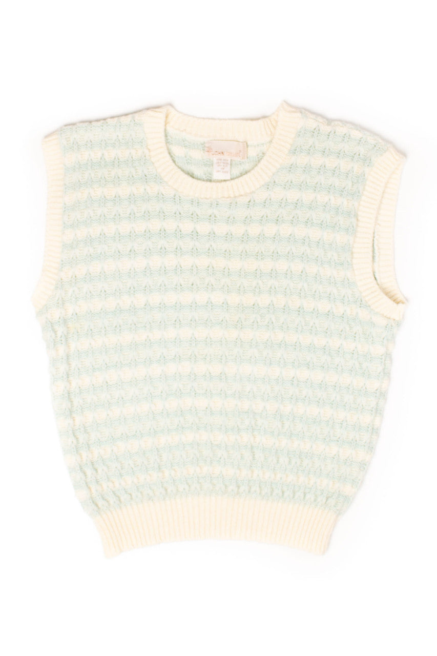 Vintage Light Blue Knit Sweater Vest