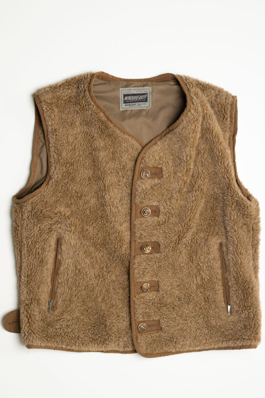 Faux Fur Windbreaker Vest