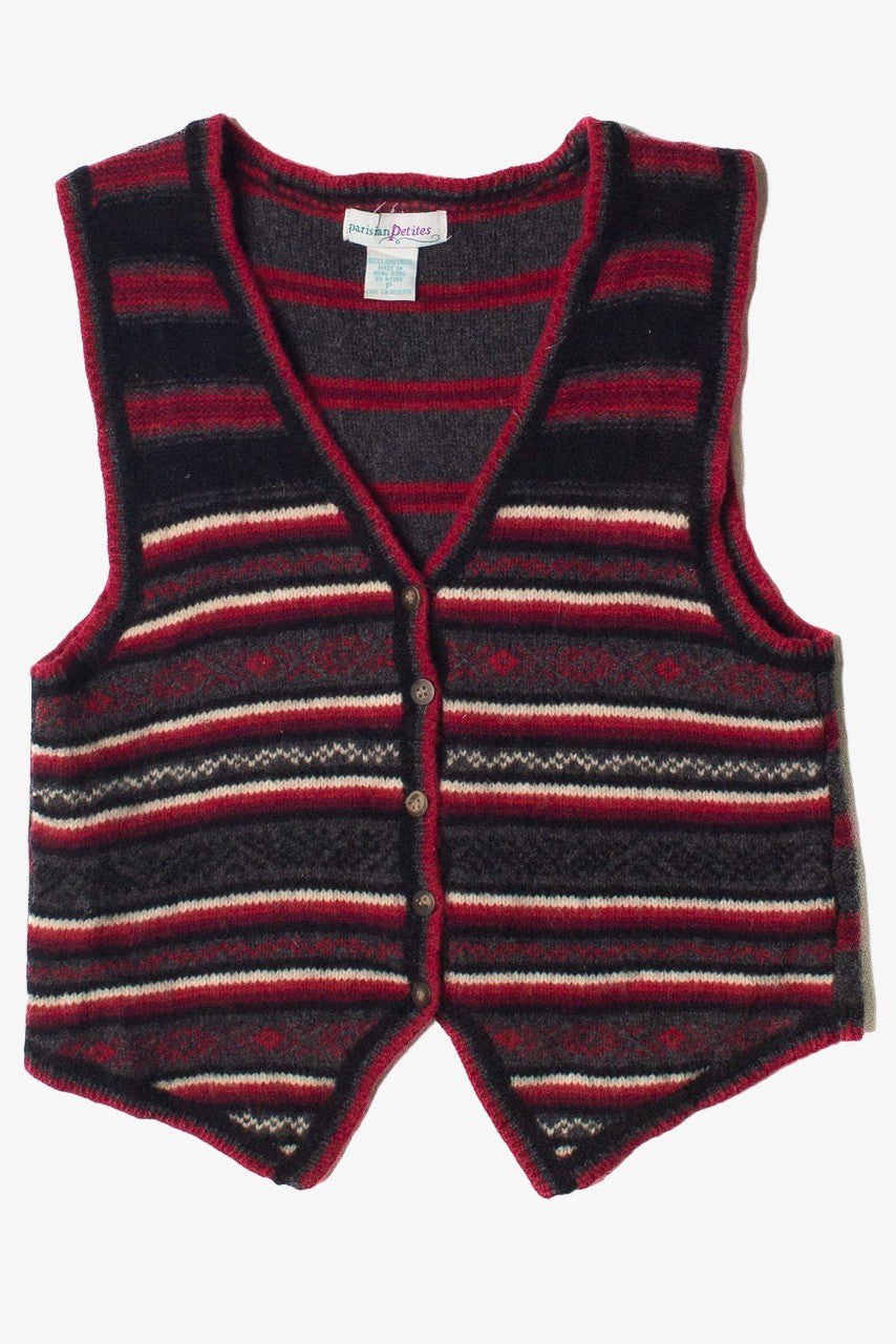 Vintage Parisian Petites Wool Sweater Vest