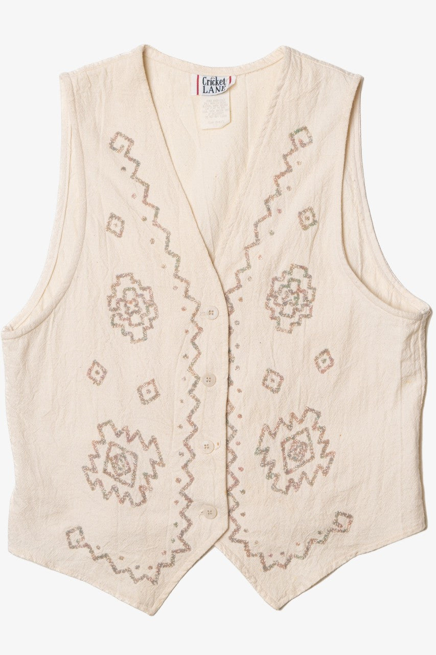 Vintage Beaded Lightweight Cricket Lane Vest