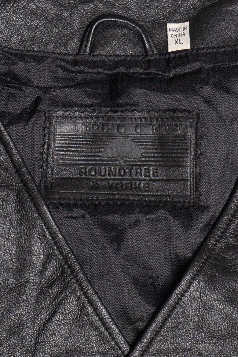 Vintage Roundtree & Yorke Leather Vest (1990s)