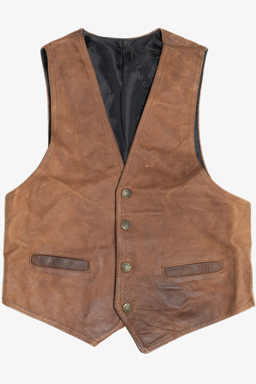 Vintage Off Road Travel Leather Vest (1980s)