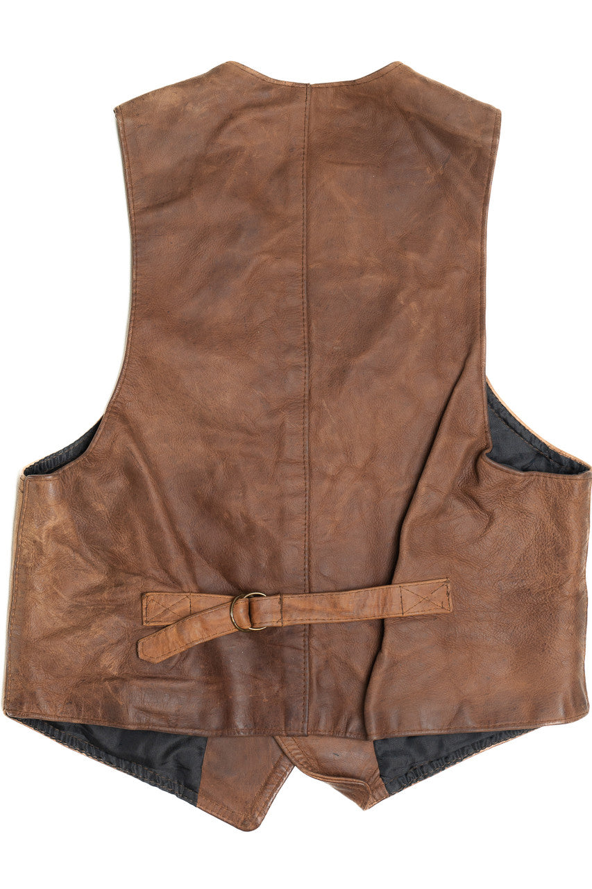 Vintage Off Road Travel Leather Vest (1980s)