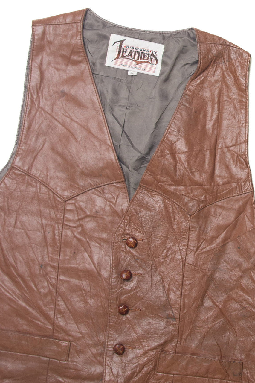 Vintage Diamond Leathers Vest (1990s)