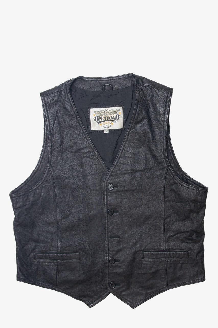 Vintage Open Road Leather Vest