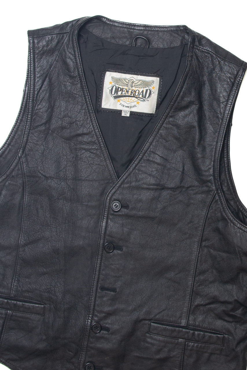 Vintage Open Road Leather Vest
