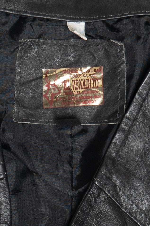 Vintage El Venadito Leather Vest (1990s)