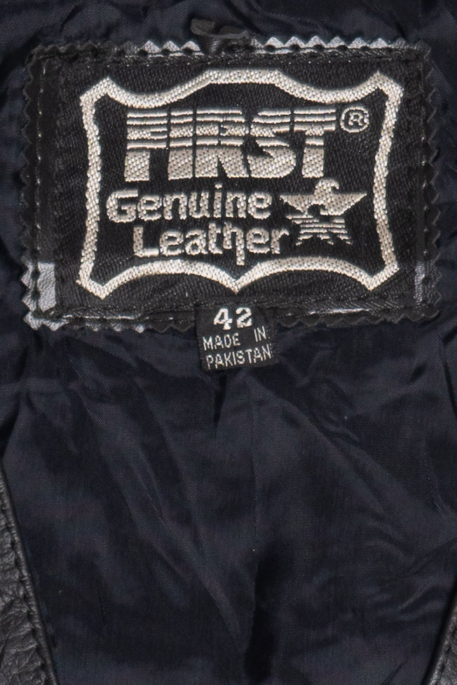 Vintage First Genuine Leather Vest (1990s)
