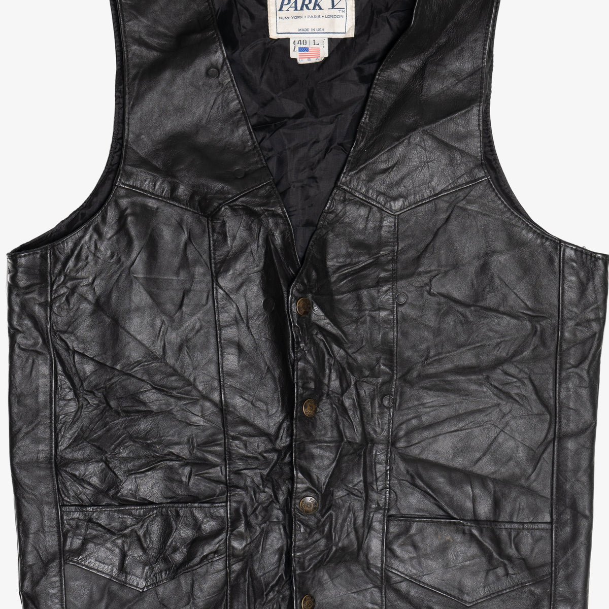 Vintage Park V Leather Vest (1990s) – Ragstock