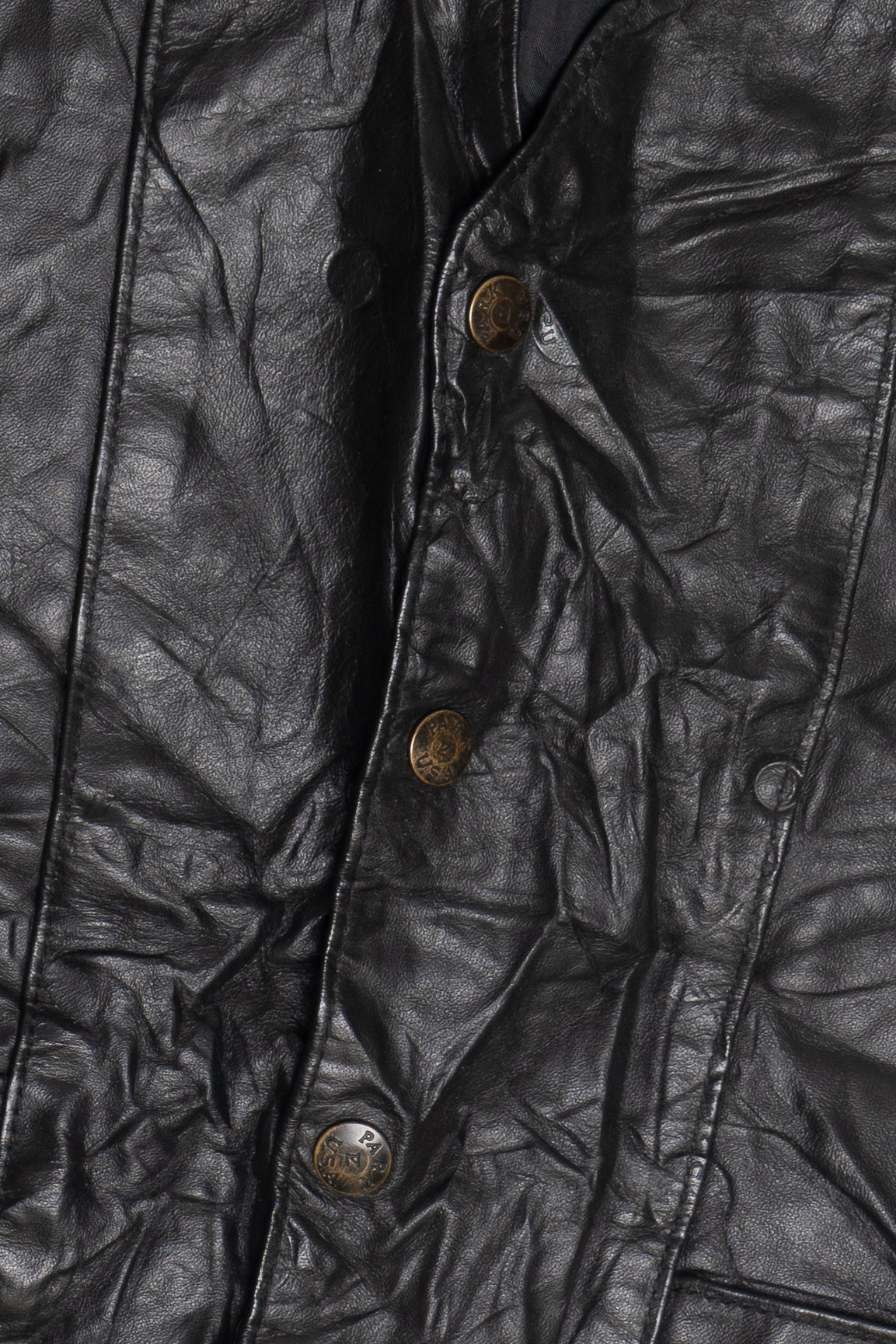 Vintage Park V Leather Vest (1990s)