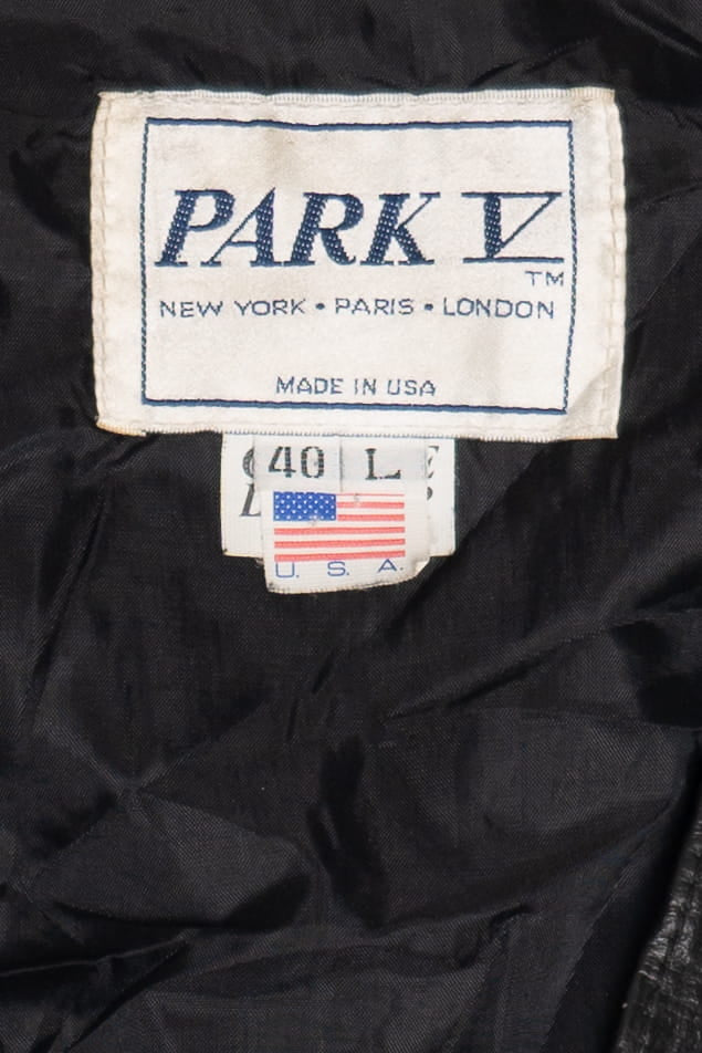 Vintage Park V Leather Vest (1990s)